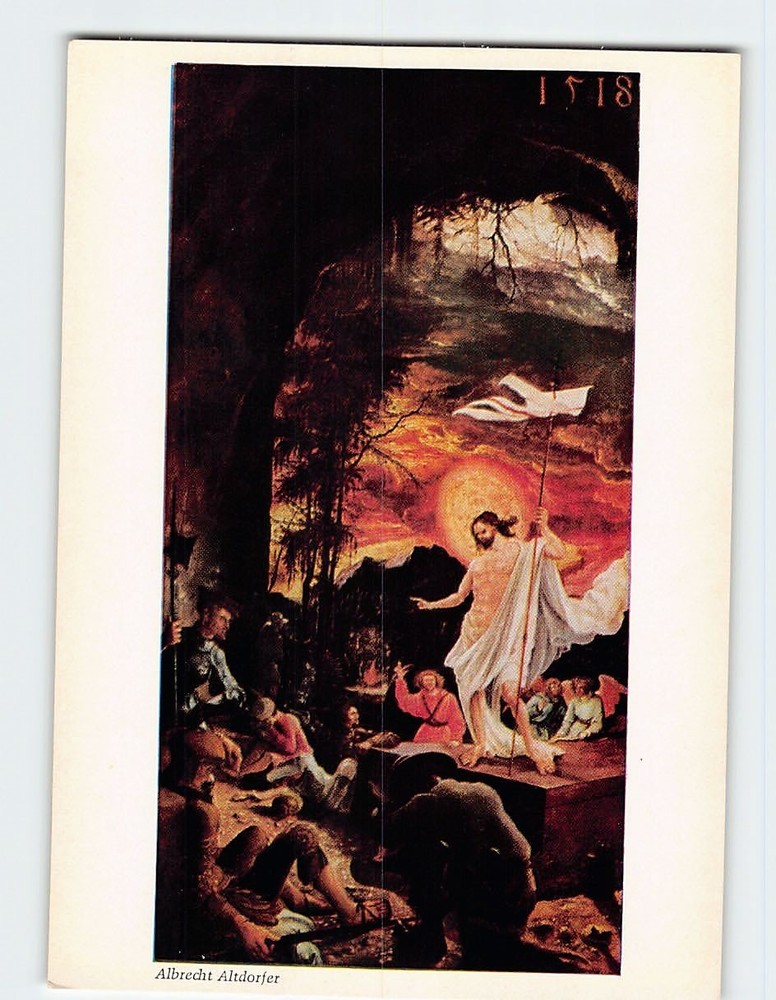 Postcard The Resurrection of Christ Painting by Albrecht Altdorfer