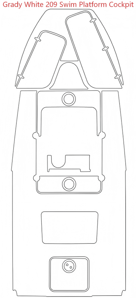 Grady White 209 Swim Platform Cockpit Pad Boat EVA Foam Faux Teak Deck Floor Mat