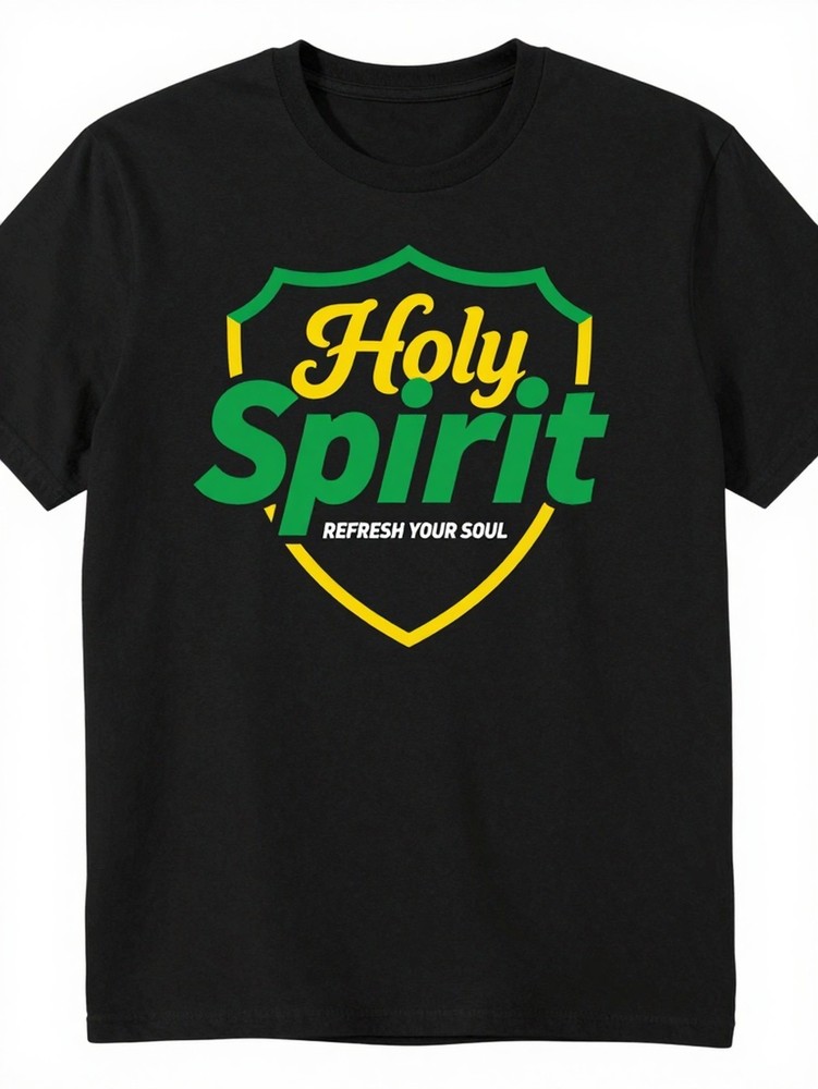 Holy Spirit T Shirt Christian Faith Graphic Casual Crew Neck Tee Top