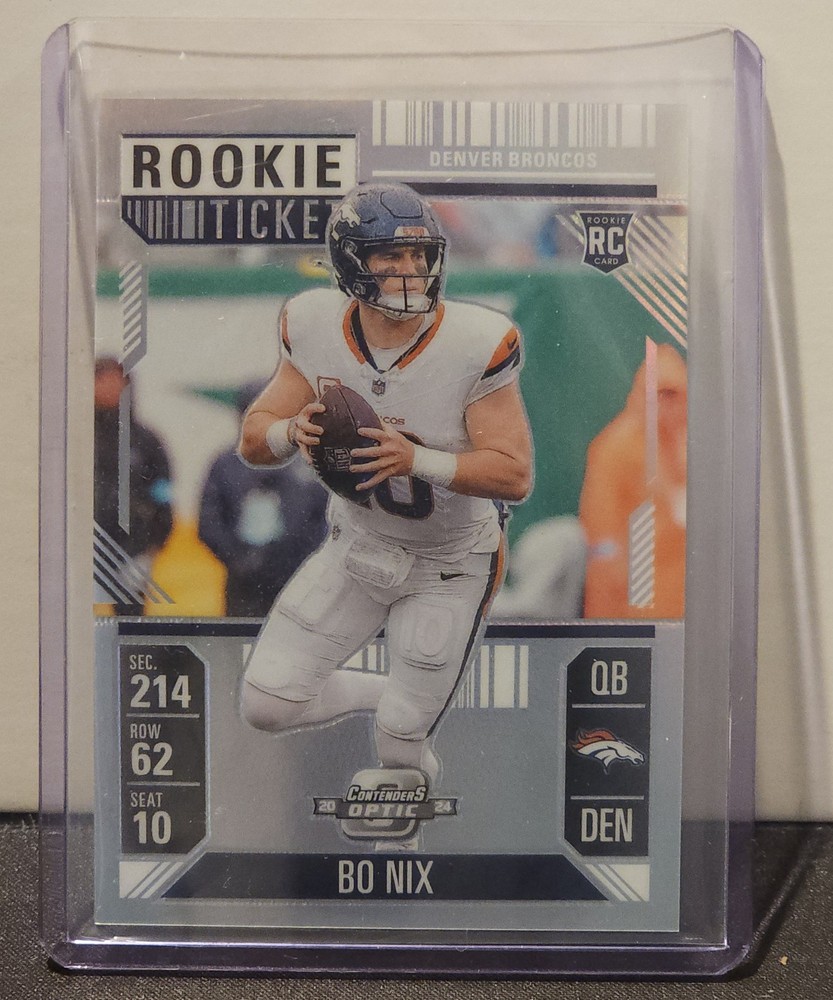 2024 Panini Contenders Optic - Rookie Ticket Bo Nix #62 Silver Prizm (RC)