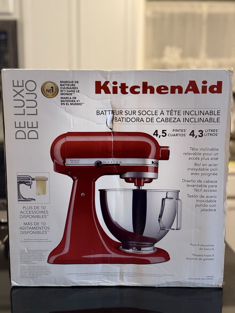 KitchenAid 4.5 Qt Empire Red Tilt-Head Stand Mixer with Stainless Bowl