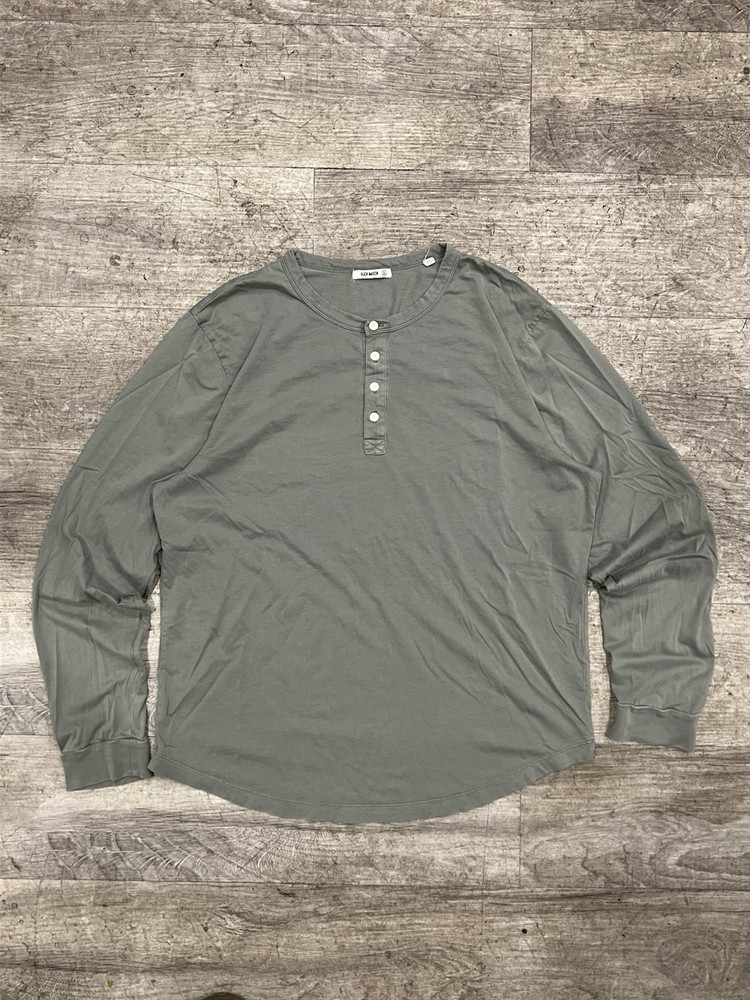 Buck Mason Long Sleeve Henley Shirt Mens Size XL