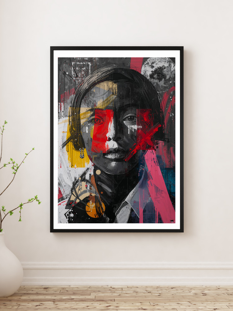 Thoughts Pop Abstract Painting Re-Print on Stretched Canvas Ready to Hang 12x16