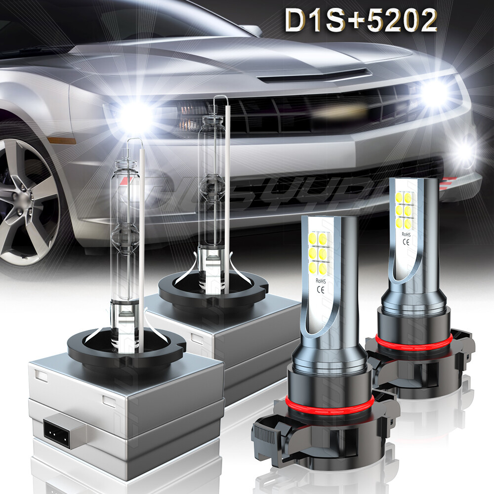 For Dodge Challenger 2011-2014 4x LED faro alto bajo+bombillas de luz antiniebla