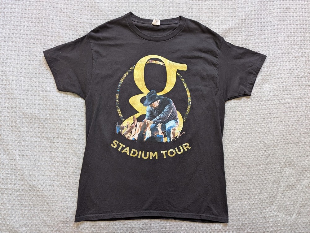 Garth Brooks Shirt Mens Large Black Stadium Tour Concert Country Music Band Tee
