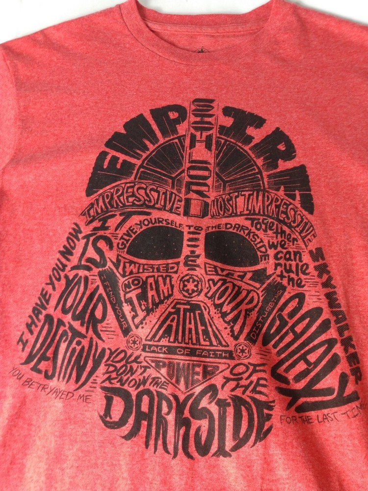 Men’s Small Walt Disney World Parks Star Wars Darth Vader Shirt Red