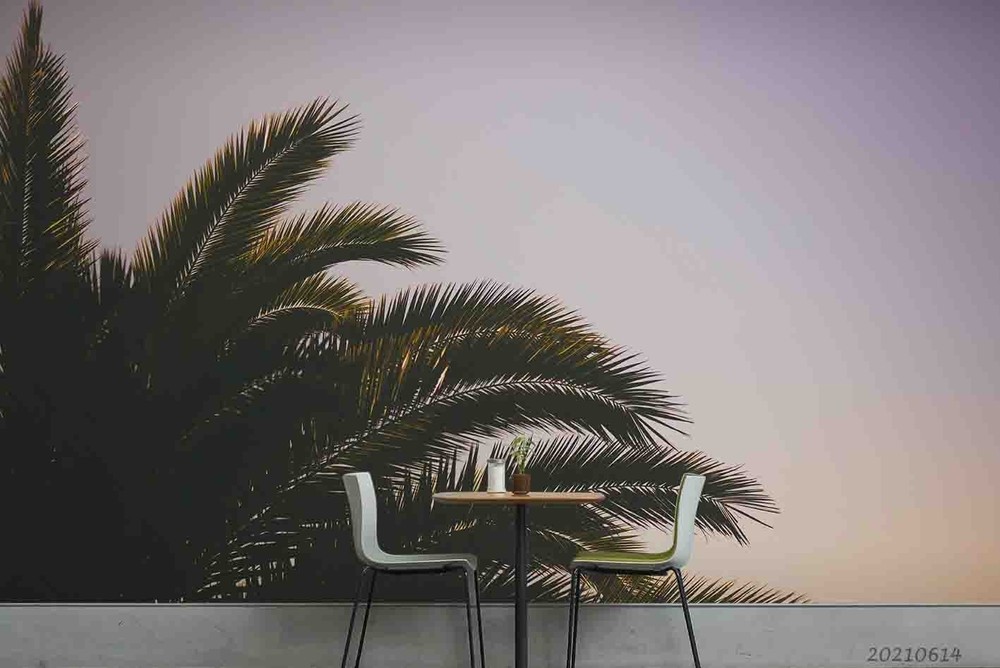 3D Tropical Plant Leaves Close-up Wall Murals Wallpaper Murals Wall Sticker 4