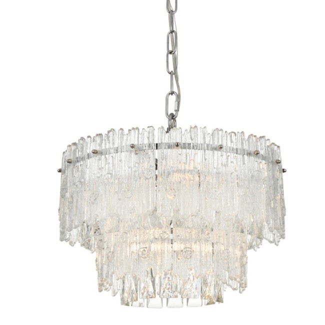 Elegant Chrome Emilia 4-Light Crystal Pendant with 15 Inch Width