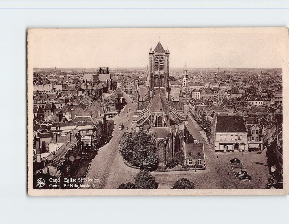 Postcard Eglise St. Nicolas Ghent Belgium
