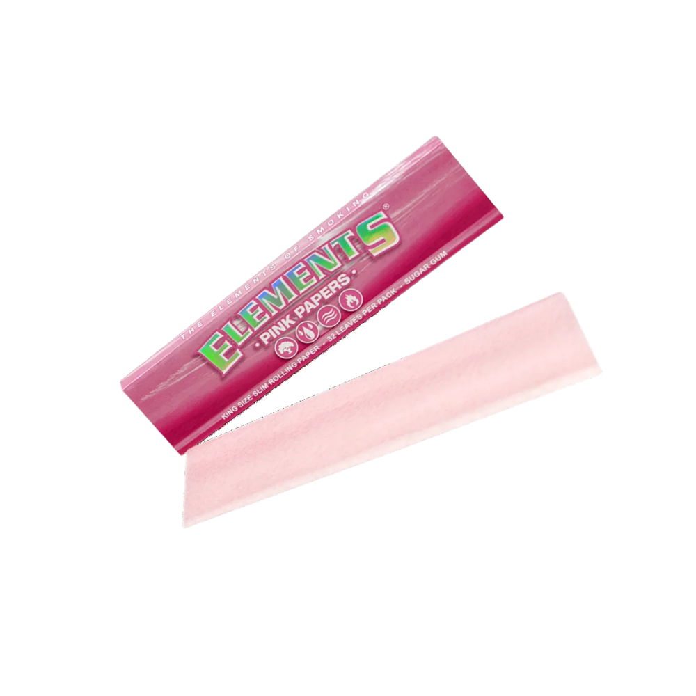 Elements Pink King Size Slim Ultra Thin Rice Rolling Paper