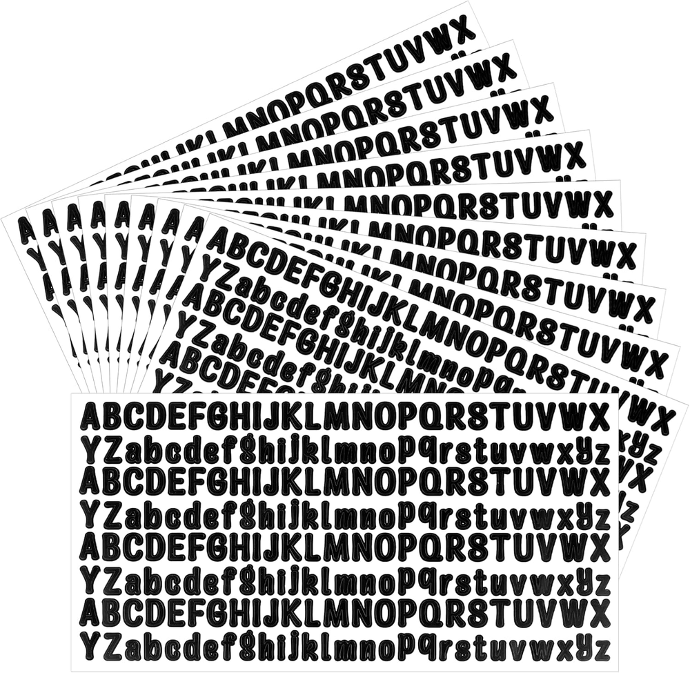 2080 Pieces Letter Stickers, 1/2 Inch Self-Adhesive Vinyl Alphabet Stickers