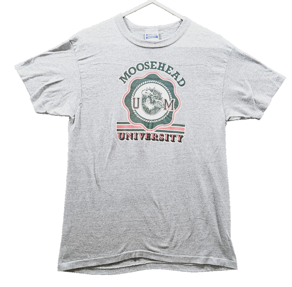 Vintage Moosehead University 80s Graphic T-shirt Single Stitch Large