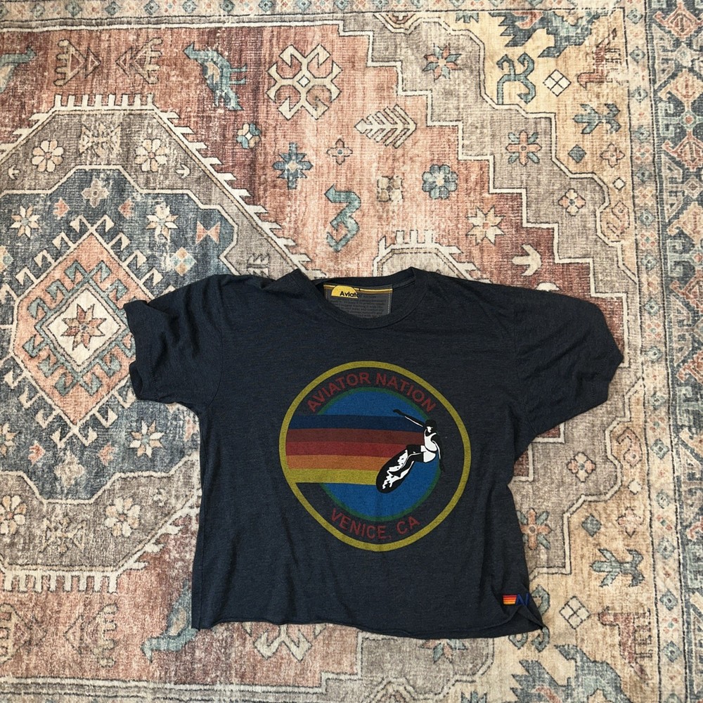 aviator nation tee shirt Charcoal Venice,CA Women’s Size L