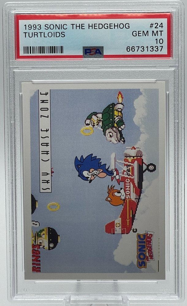 1993 Topps Sonic The Hedgehog #24 Turtloids PSA GEM MT 10 – Rare Non-Sport Card