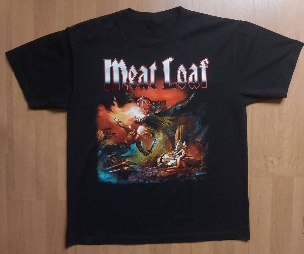 Vtg Meat Loaf Singer For Fans Cotton Black Full Size Unisex Shirt SE107