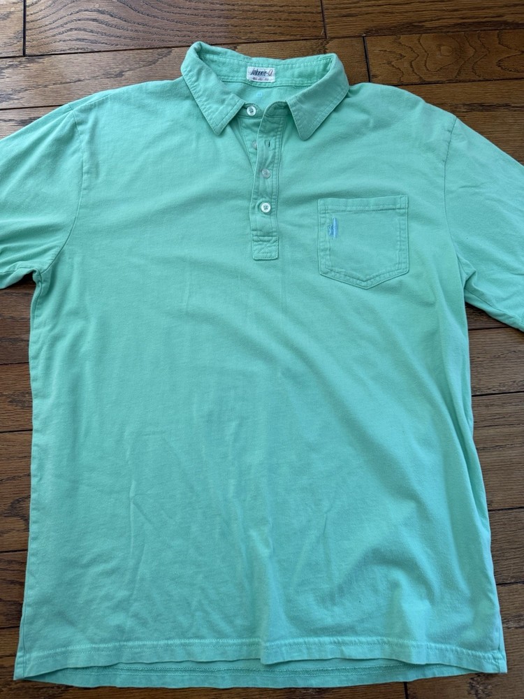 Johnnie-O Men's Green Cotton Short Sleeve Polo Shirt M Medium EUC