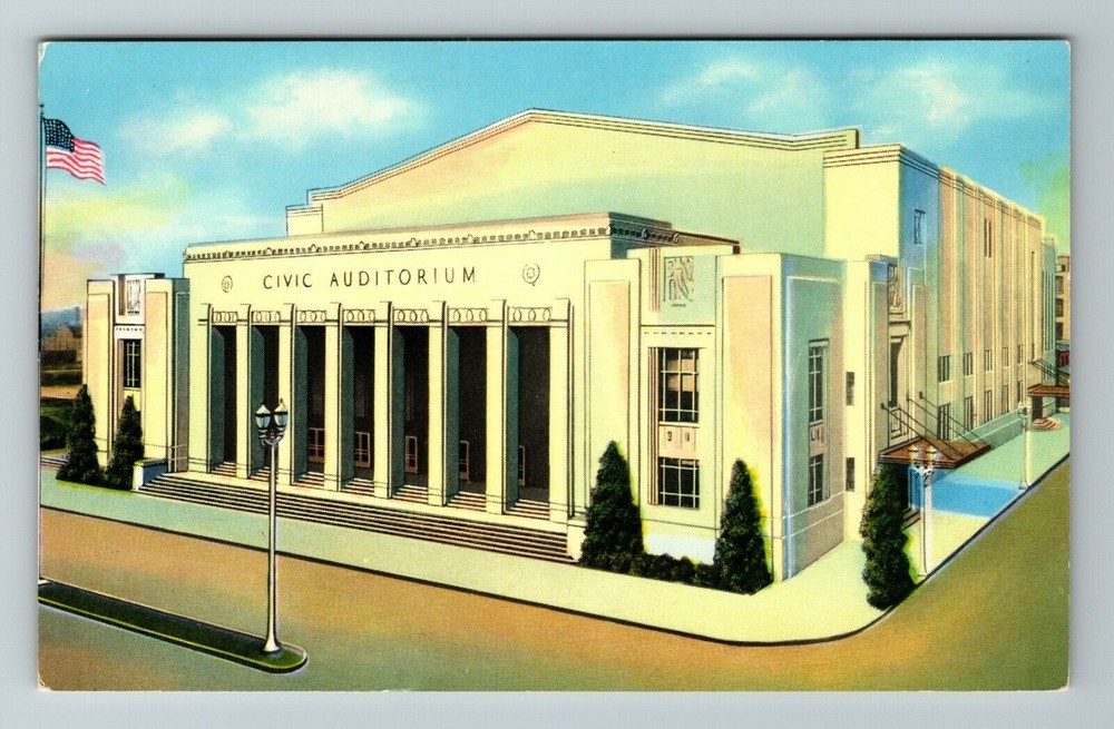 Grand Rapids MI-Michigan, Civic Auditorium Exterior Vintage Postcard