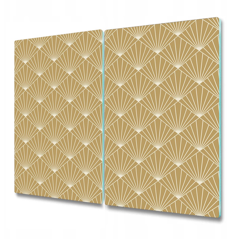 Glass Chopping Serving Kitchen Board Art Dec sunburn yellow and grey 2x30x52