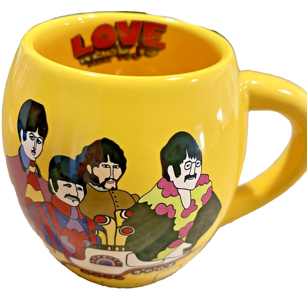 Vandor 2016 Beatles Yellow Submarine Retro Ceramic Coffee Mug, 18 oz.