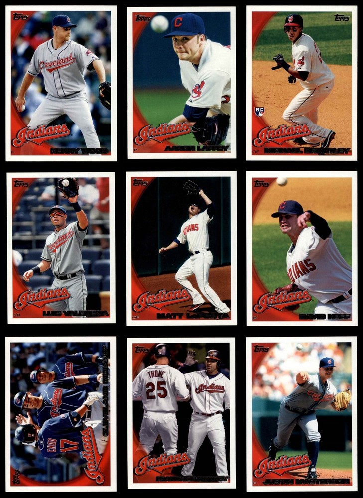 2010 Topps Cleveland Indians Team Set 8 - NM/MT 7245176