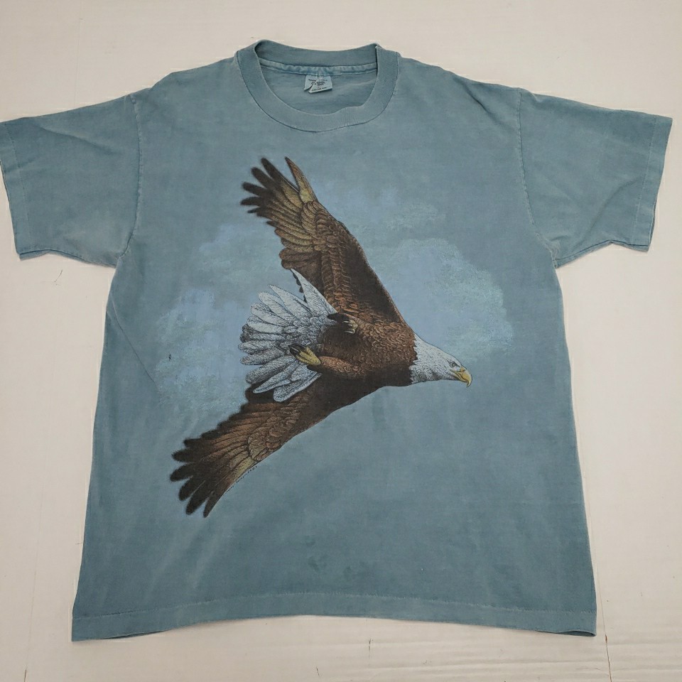 Vintage 1990s Bald Eagle Single Stitch T-Shirt Mens Large 1991 USA Nature
