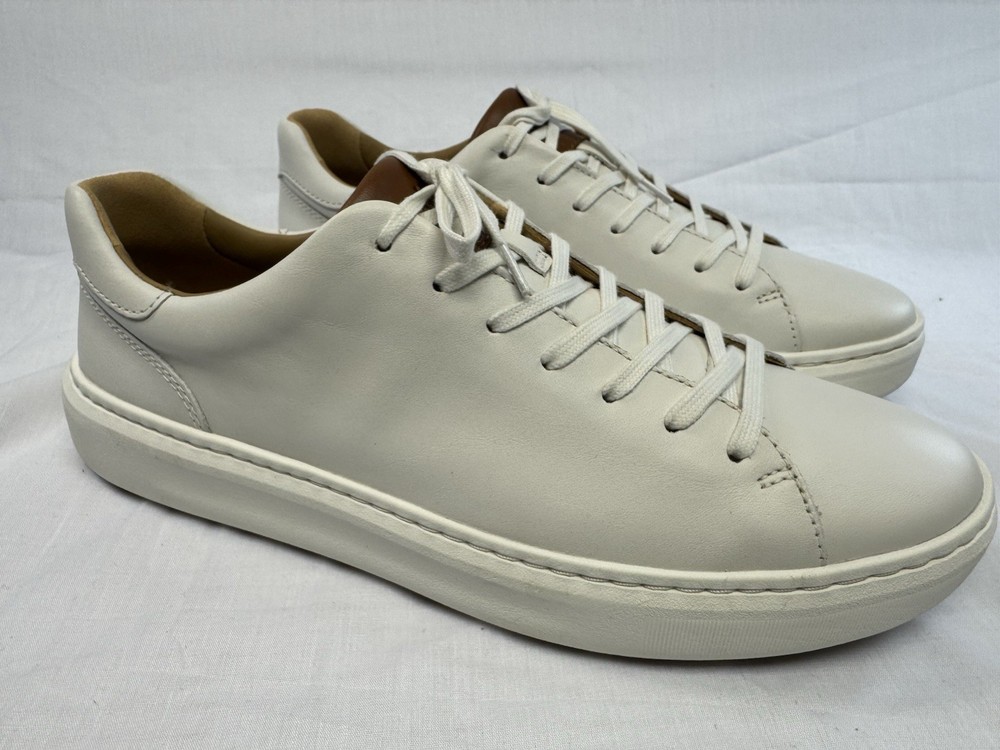 Johnston & Murphy Anders Lace-to-Toe Sneaker, White Full Grain, 10.5 M
