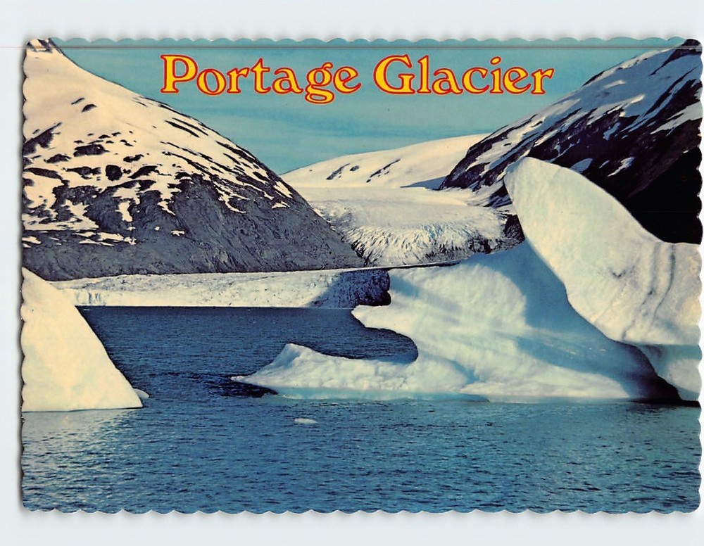 Postcard Portage Glacier Alaska USA