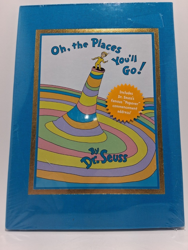 Dr. Seuss Oh, the Places You'll Go! New Sealed Hardcover w/Slipcase Great Gift!