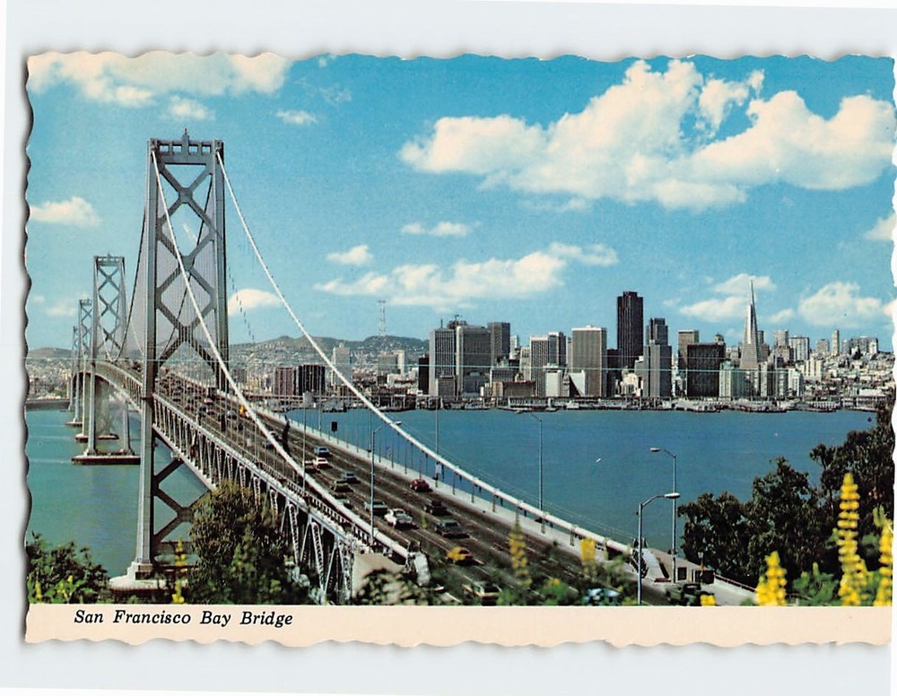 Postcard San Francisco Bay Bridge California USA