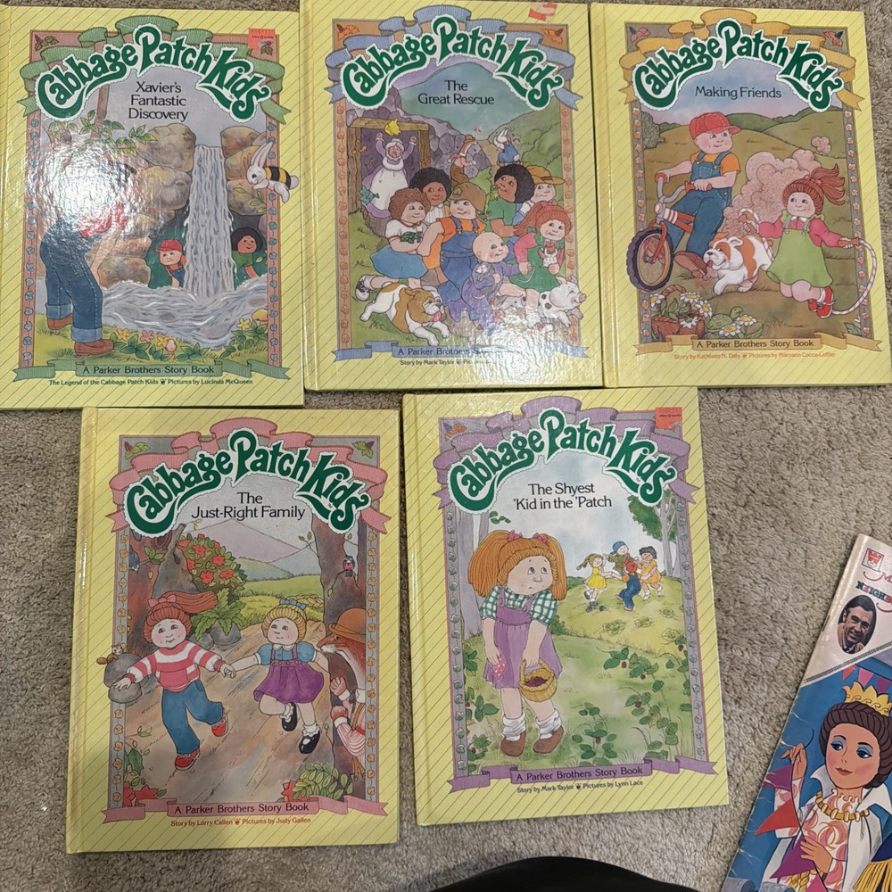 5 Book Lot CABBAGE PATCH KIDS 1984 Parker Bros. HB Children’s Books