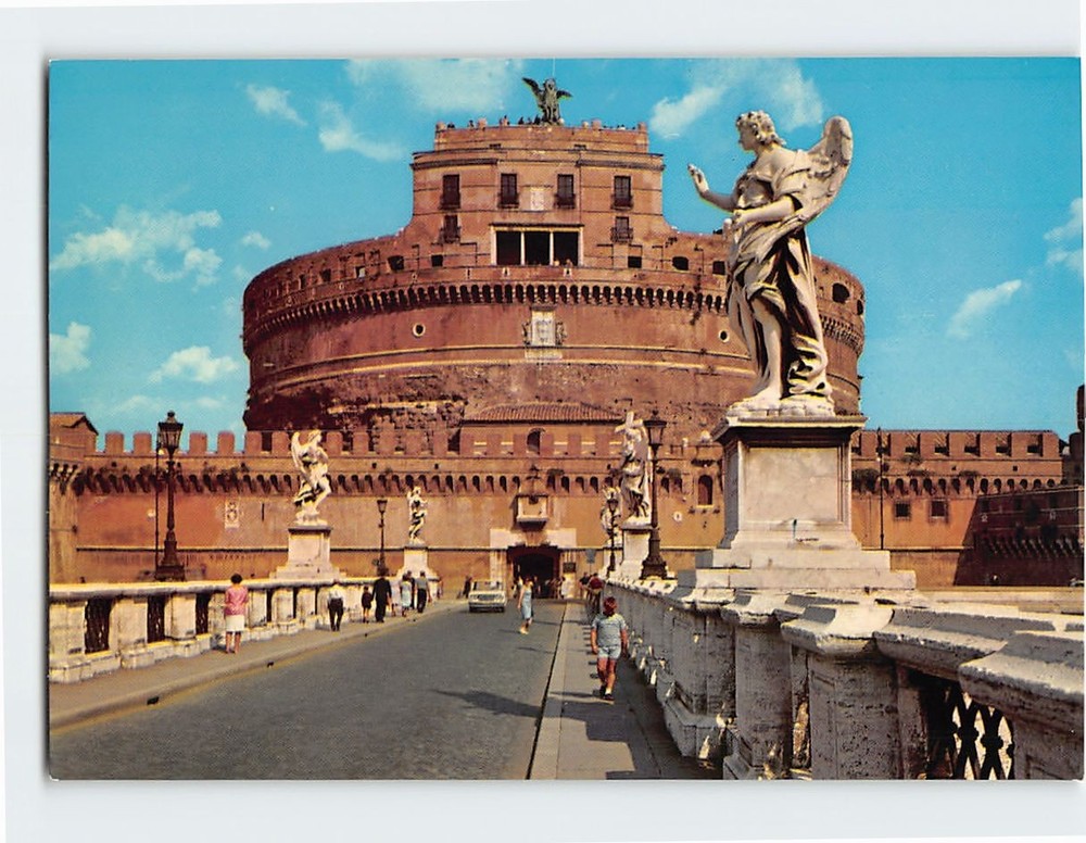 Postcard St. Angelos Castle Rome Italy
