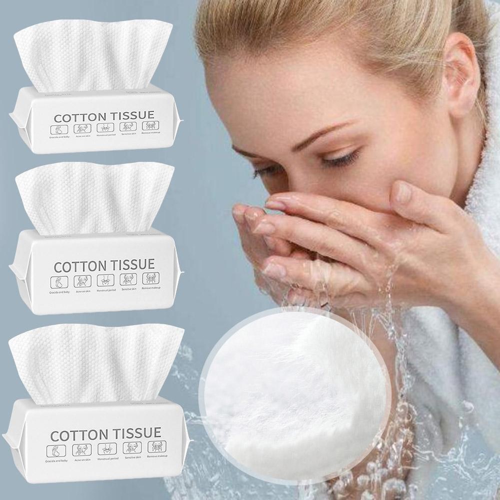 100PCS Disposable Wash Face Towel Clean Face Towel Make of Cotton Remove Mak🔥