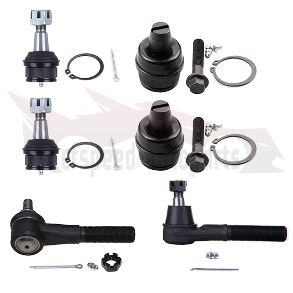 6PCS Front Outer Tie Rod Ends & Ball Joints For Ford E-150 1992-2004