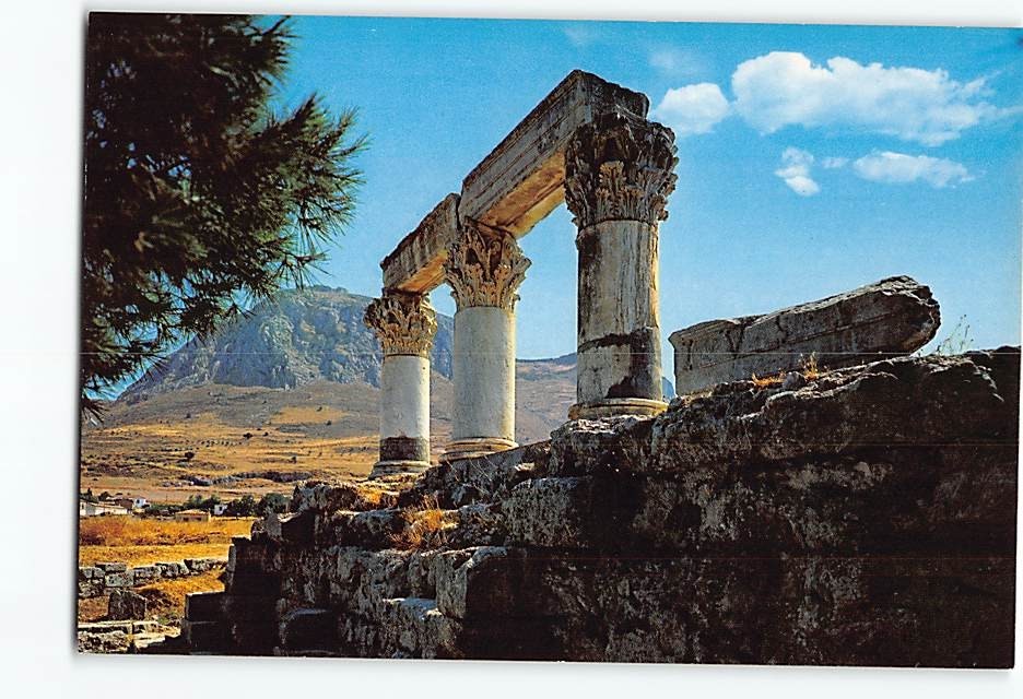 Postcard Ruins of Ancient Corinth in Greece