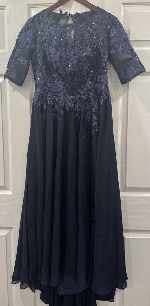 Formal Dress MOB MOG Blue Lace Tulle Medium 8 Prom