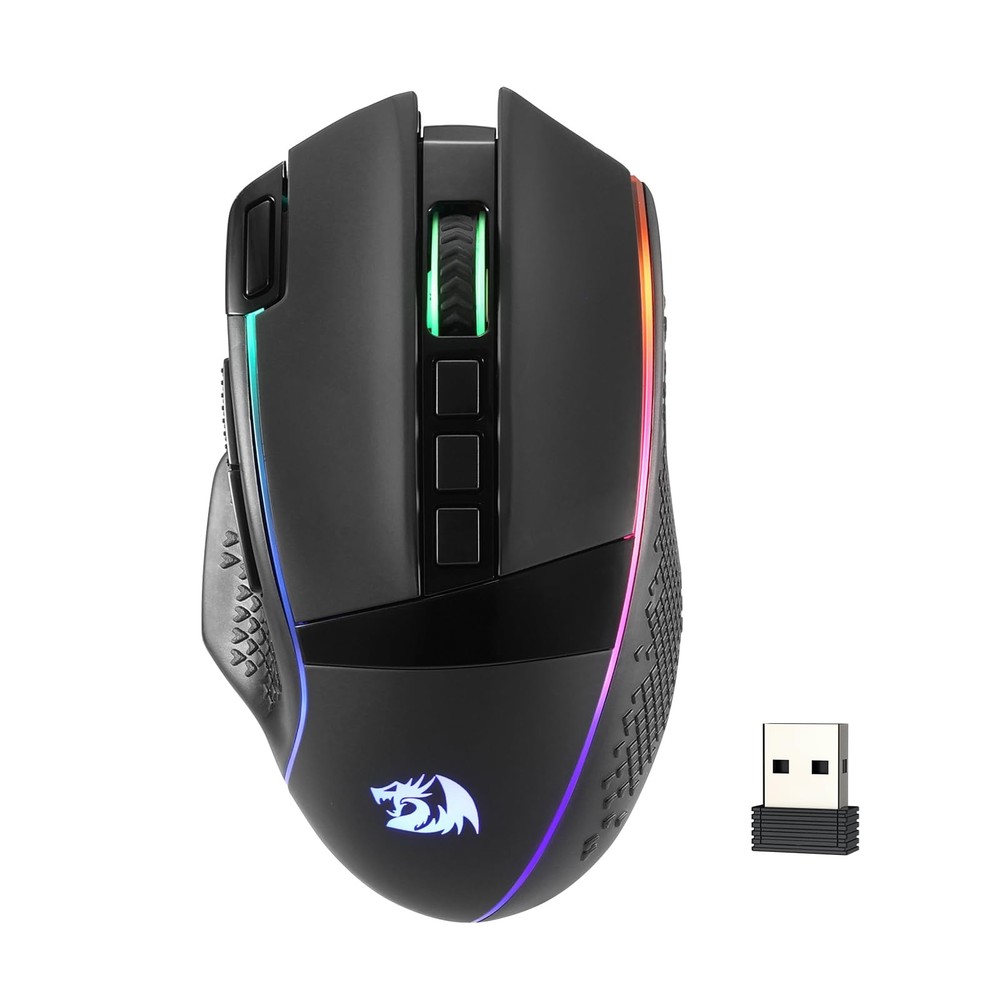 M991 Wireless Gaming Mouse 26000 DPI 3-Mode Rapid Fire 9 Programmable Buttons RGB Gamer Mouse