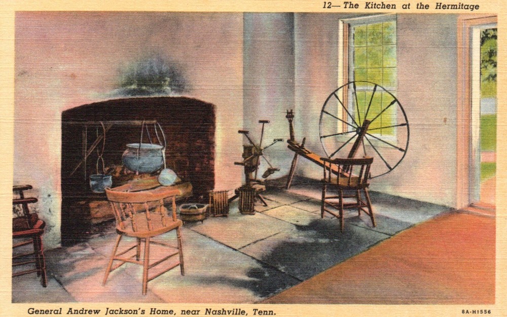 Postcard TN Nashville Hermitage Kitchen Andrew Jackson Home Vintage PC G2193