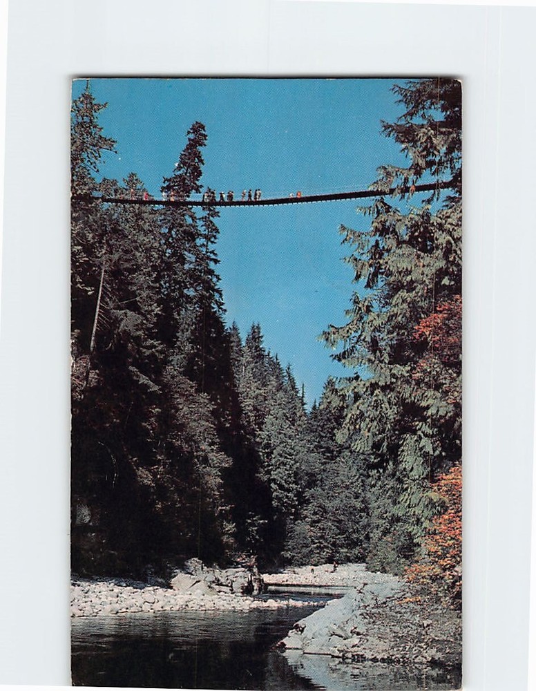 Postcard Capilano Canyon Suspension Bridge Vancouver BC Canada