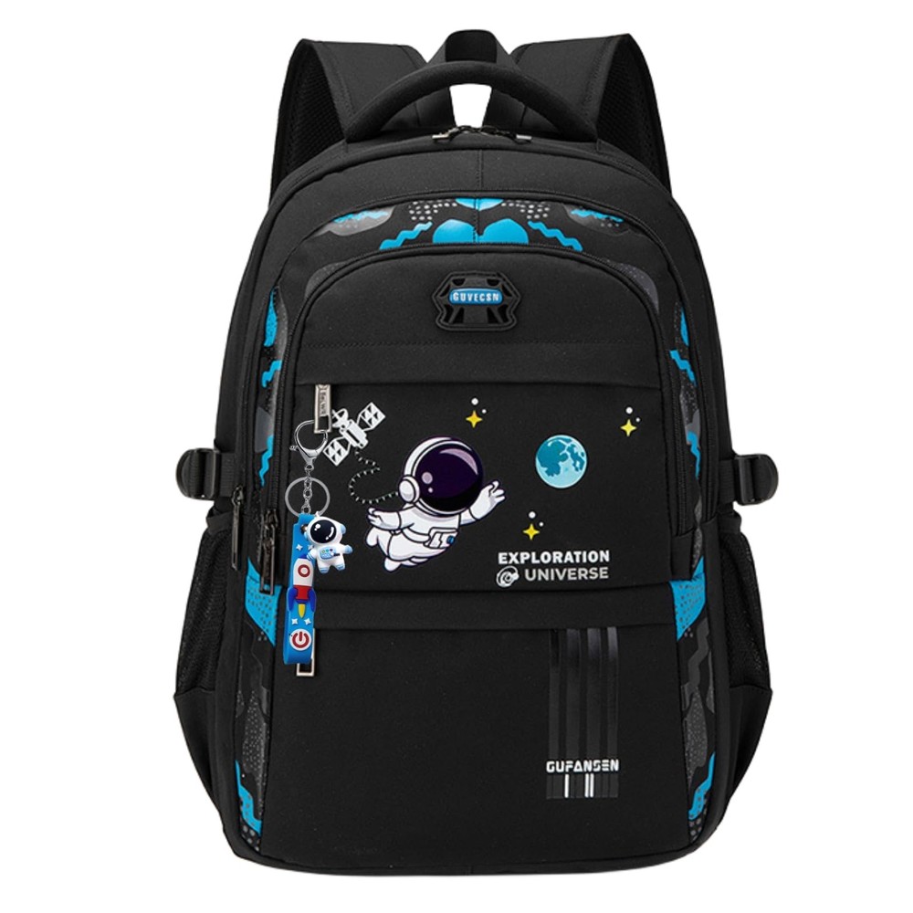 Astronaut Space Backpack Black | Lightweight School Book Bag for Boys Girls