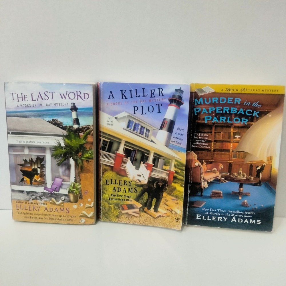 Ellery Adams Book Retreat Mystery Series Set Of 3 Paperback Cozy Mysteries