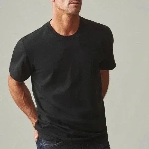 American Giant Classic Crew Neck Tee Black Made In USA Size S