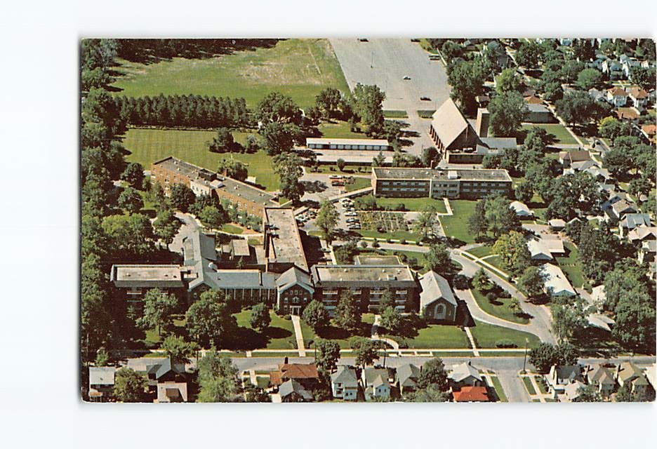 Postcard Aerial View MJ Clark Memorial Home Grand Rapids Michigan USA