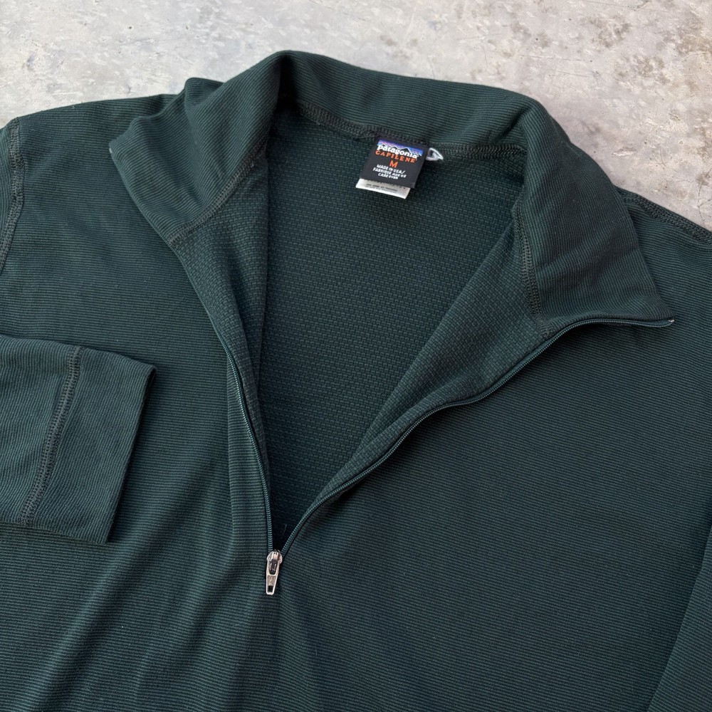 Vintage 90s Made In USA Patagonia Capilene 1/4 Zip Base Layer Shirt Size Medium
