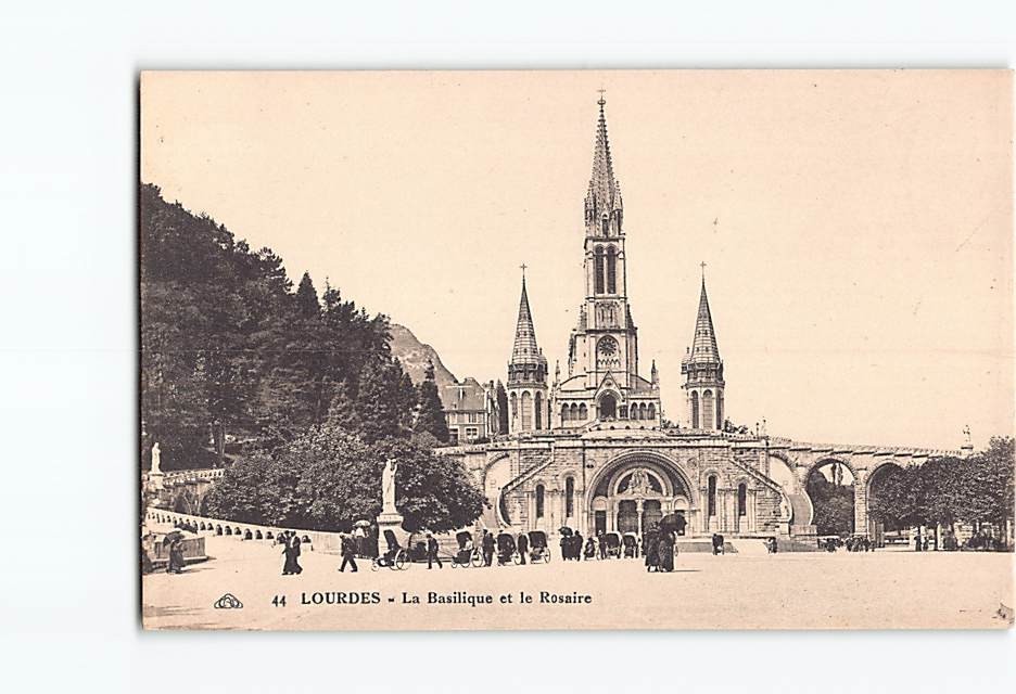 Postcard La Basilique et le Rosaire Lourdes France
