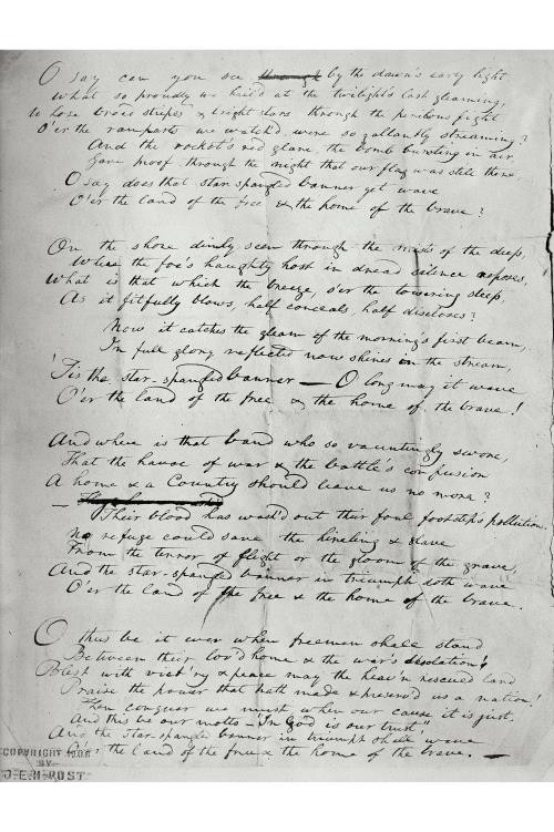 Francis Scott Key,PHOTO ONLY of Star Spangled Banner,United States,1914,1
