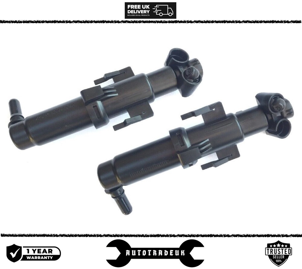 Pair Headlamp Washer Jet Left + Right For BMW 5 Series F07 F10 F11 F18 Z4 10-17