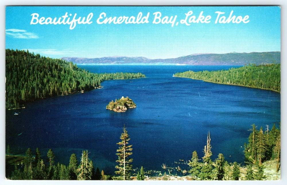 Postcard Colorful View Emerald Bay Lake Tahoe CALIFORNIA  NEVADA
