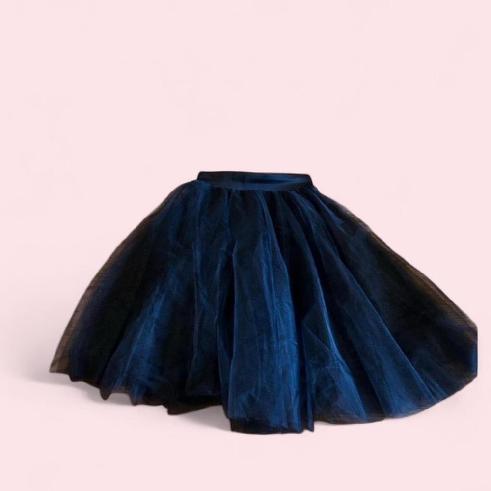 Windsor Women's size S Black Tulle TuTu Skirt lined layered knee length