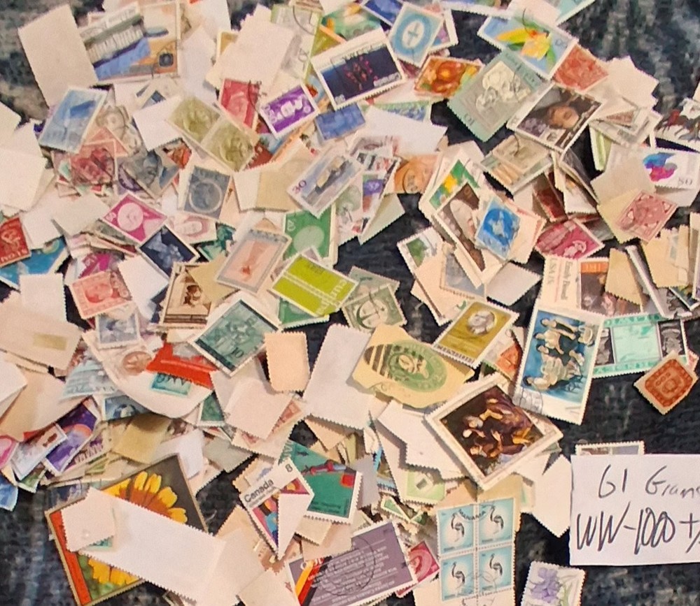 100 WW WORLDWIDE USED Stamps Off Paper - NO DUPLICATES - FREE SHIPPING