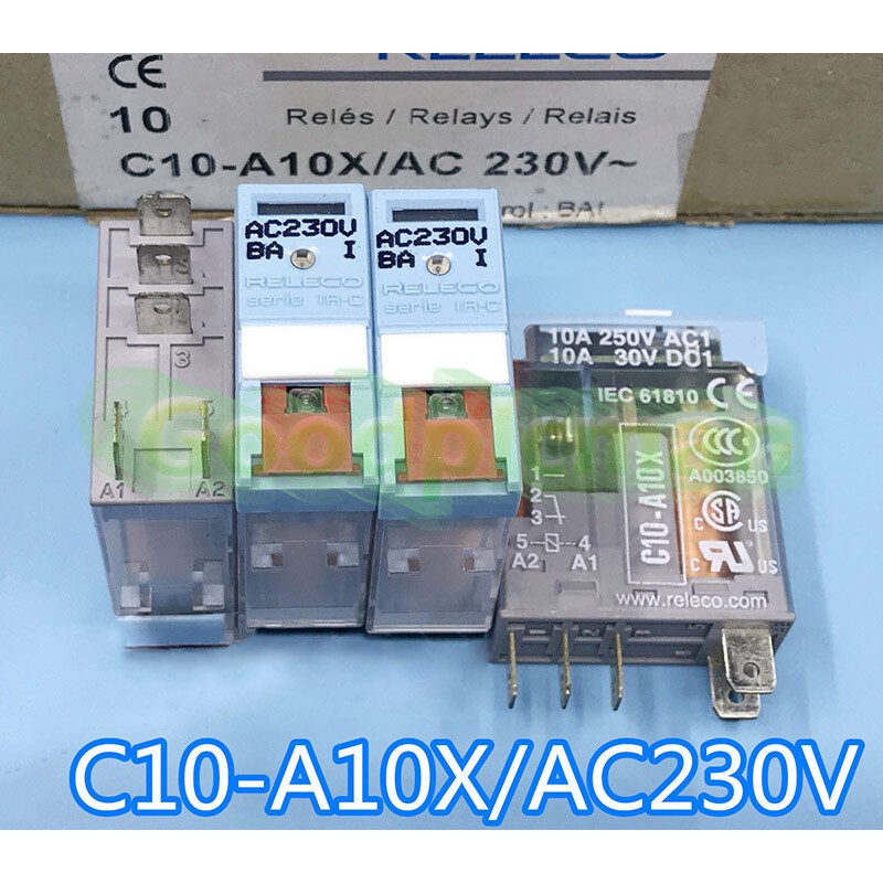1PC RELECO C10-A10X AC230V Power Relay 230VAC 5Pin 10A 250VAC